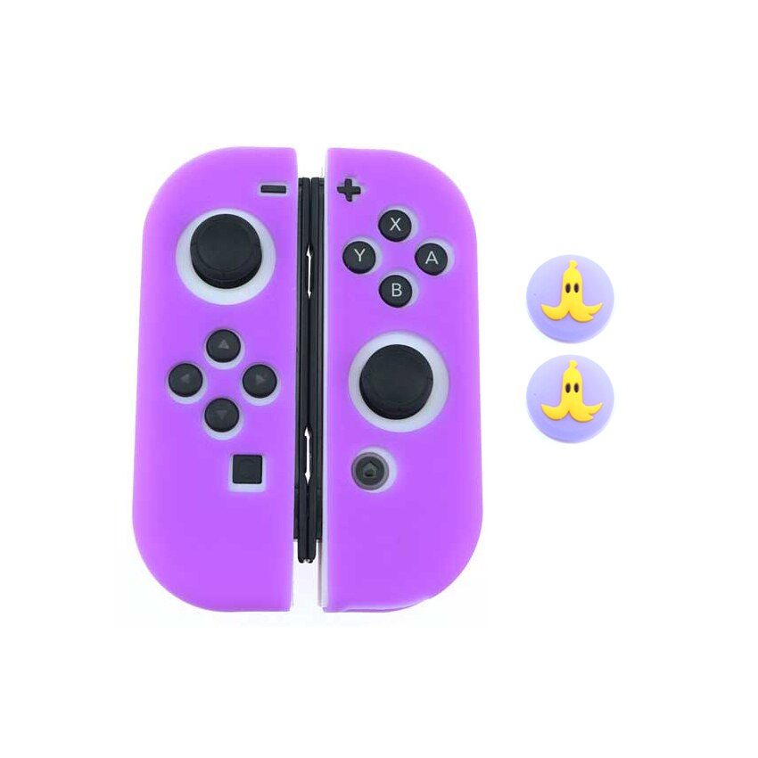 YuXi della Gomma di Silicone Copertura Della Cassa Della Pelle Per Nintend Interruttore Lite NS Gioia Con JoyCon Controller Con Thumb Stick Grip Joystick cap: J-J