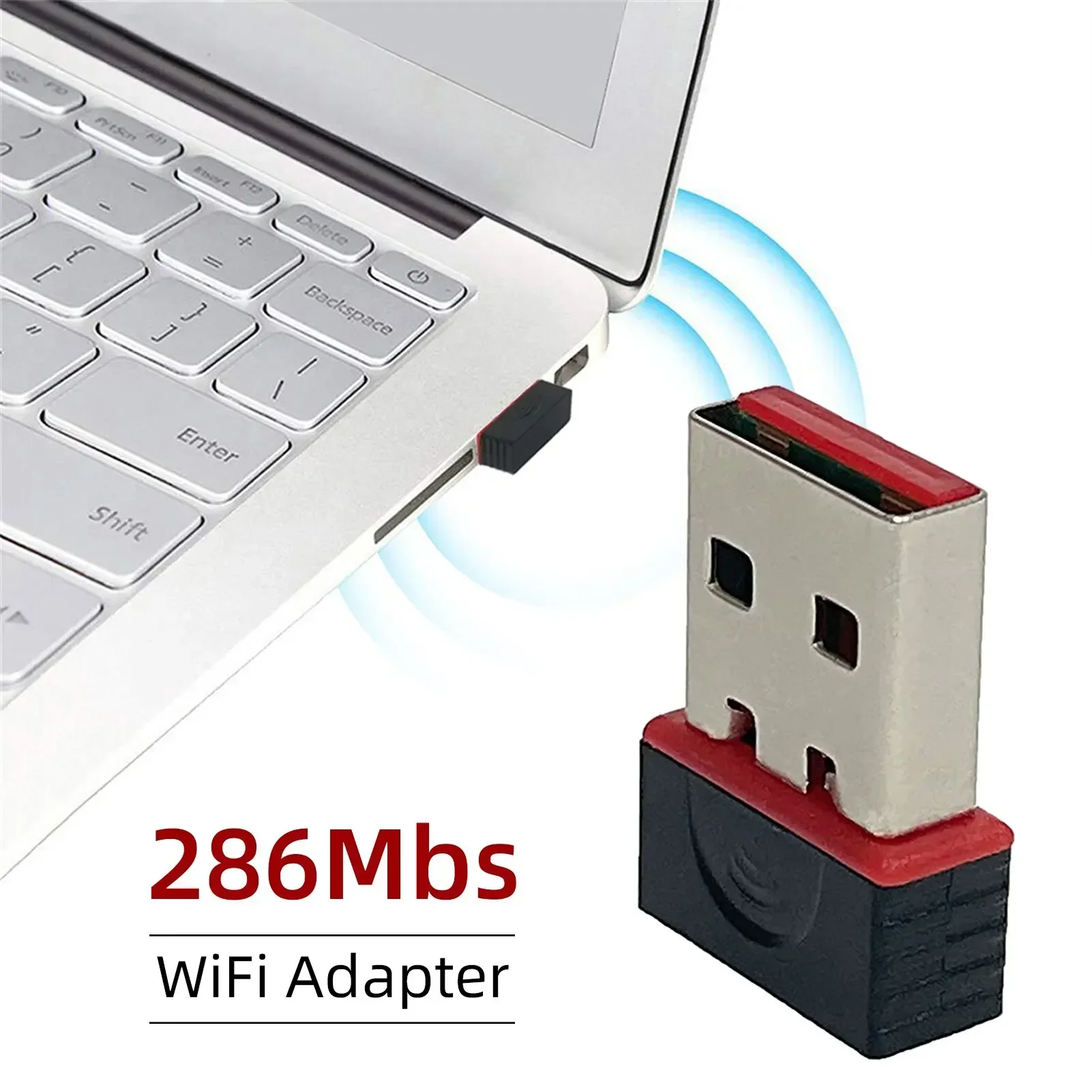 Ricezione segnale di rete WIFI 6 Mini adattatore Wi-Fi senza driver per PC Computer da tavolo Scheda di rete 2.4G USB Plug and Play
