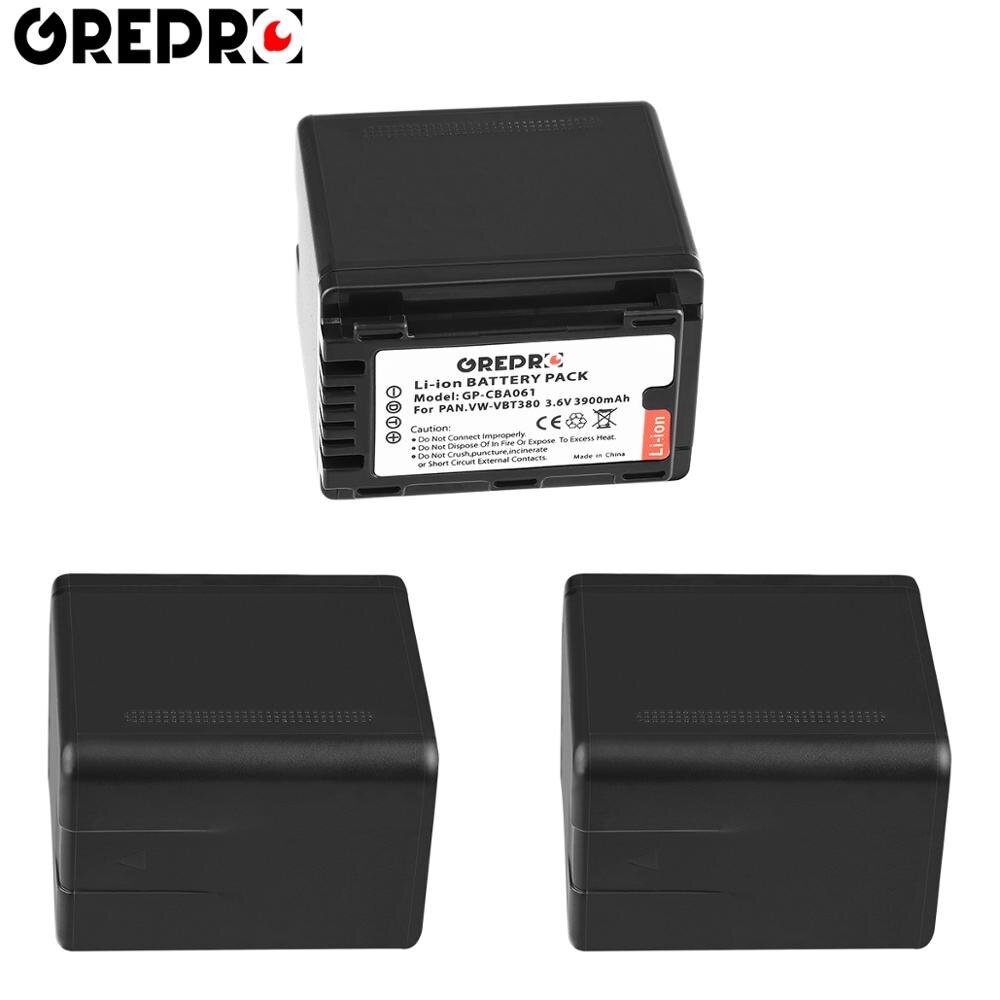 2 Stuks Vw VBT380 VW-VBT380 Batterij + Dual Usb Oplader Voor Panasonic VW-VBT190 HC-V770, HC-V720, HC-V727, HC-V730, HC-V750 HC-V760