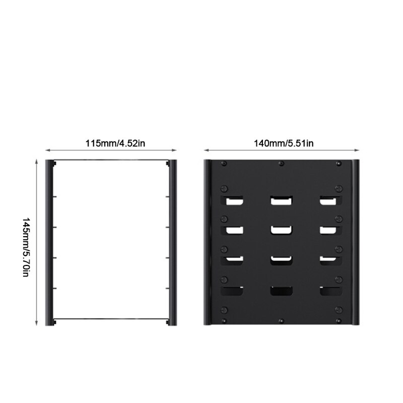 Acasis 5 Layers 3.5'' Hard Drive Enclosure Box HDD Storage Case Shelf for PC Laptop Desktop Portable Metal Rack