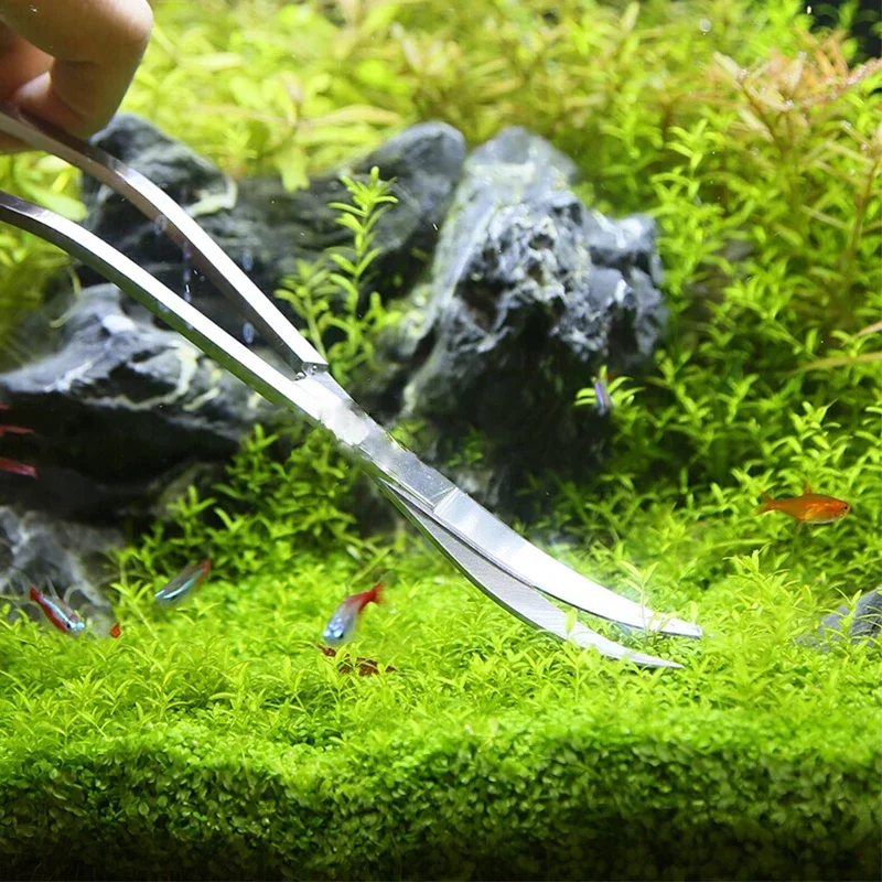 Kit de herramientas para acuario, pinzas, tijeras, Herramientas de limpieza de acero inoxidable, plantas acuáticas, pecera, accesorios para acuario