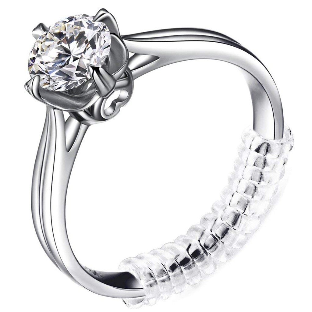 15Pcs Ring Size Adjuster with 3 Sizes Clear Ring Sizer Resizer Fit for Loose Rings Guard Tightener Reducer Resizing Tools