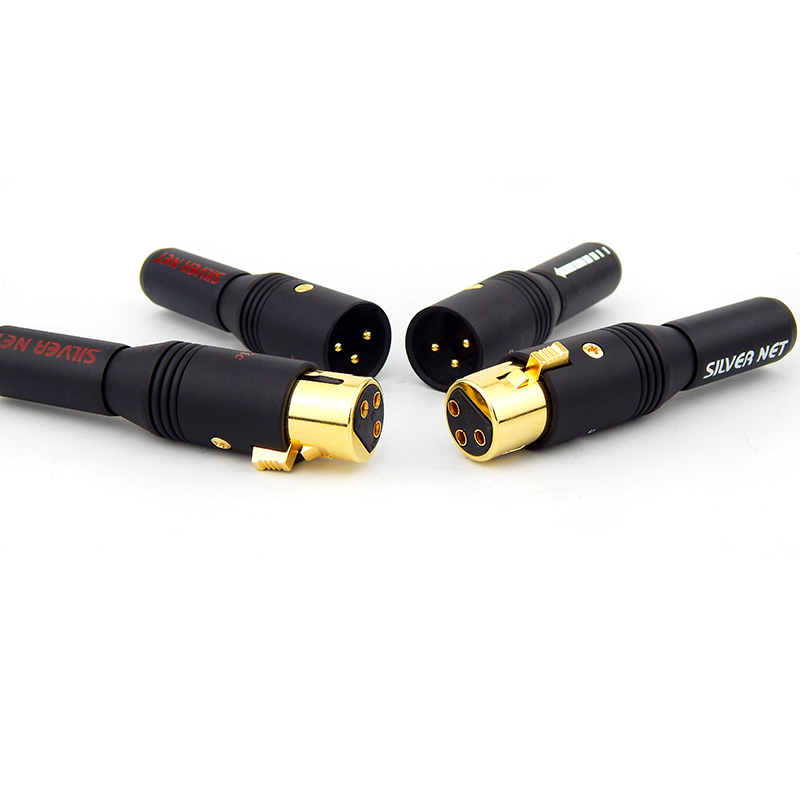 Gold-plated XLR per XRL Connettore 3 Spille Femmina o Maschio Balance Plug 6-10mm