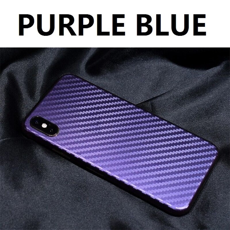 2PCS Mobile Phone Sticker For iPhone XS Max XR X Gradient Carbon Fiber Soft Protective Film For iPhone X XR Sticker Accessories