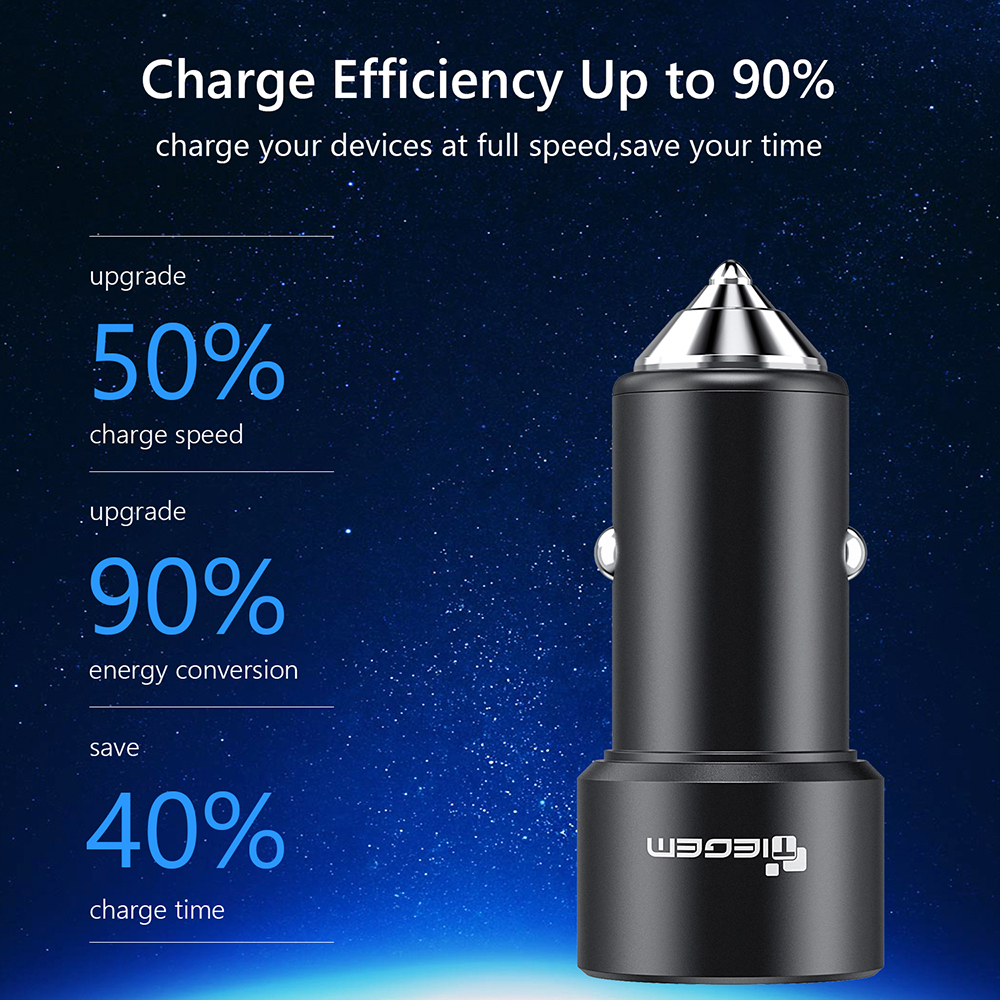 TIEGEM 36 W Auto Ladegerät Dual USB Quick Charge 3,0 Handy Auto-Ladegerät Adapter Schnell Ladegerät für Samsung s8 S9 Huawei P20