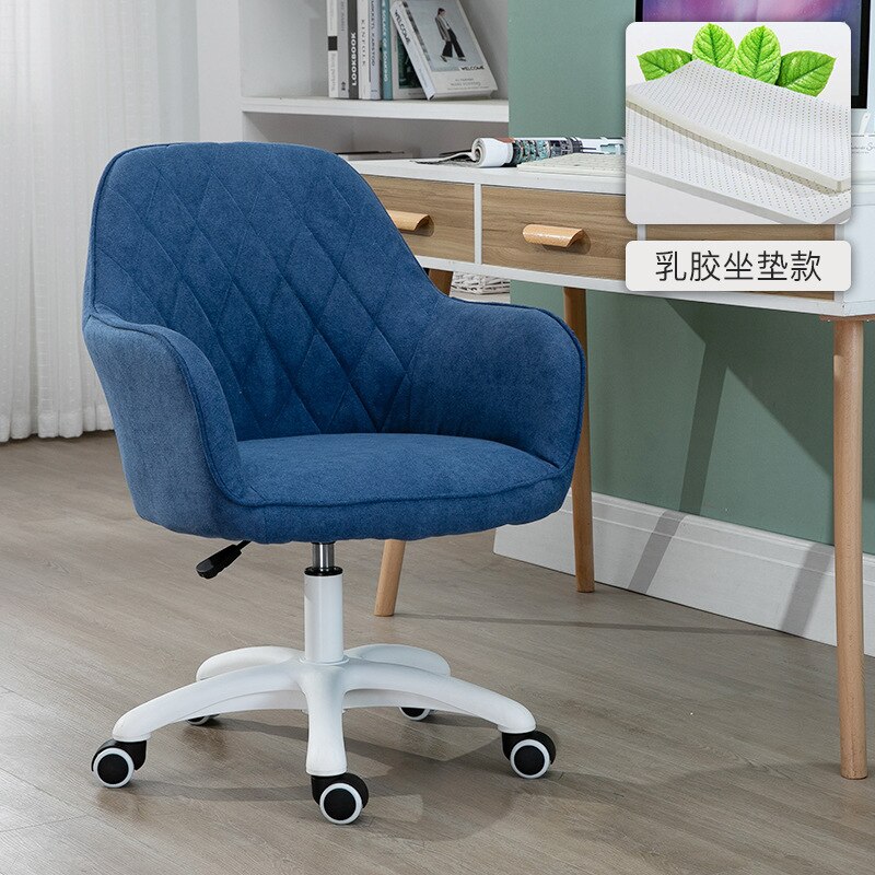 Computer Chair Student Household Dormitory Study Chair Study Writing Chair Net Red Chair: Sapphire blue latex