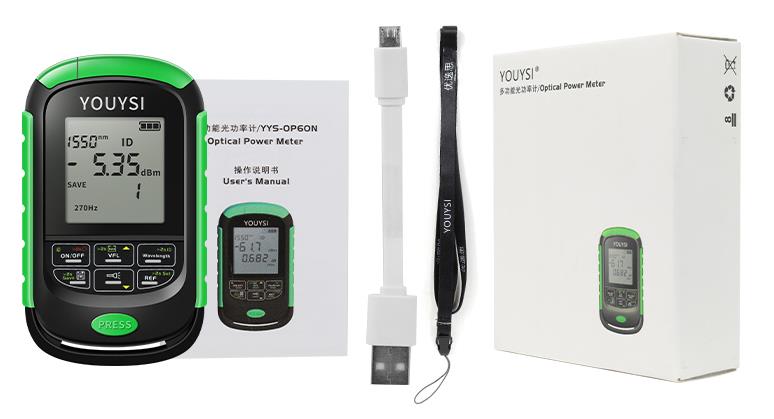 NEW4in1 Li Battery Optical Power Meter 5km 15km 30km Led light Visual Fault Locator Network Cable Test Optical Fiber Tester VFL