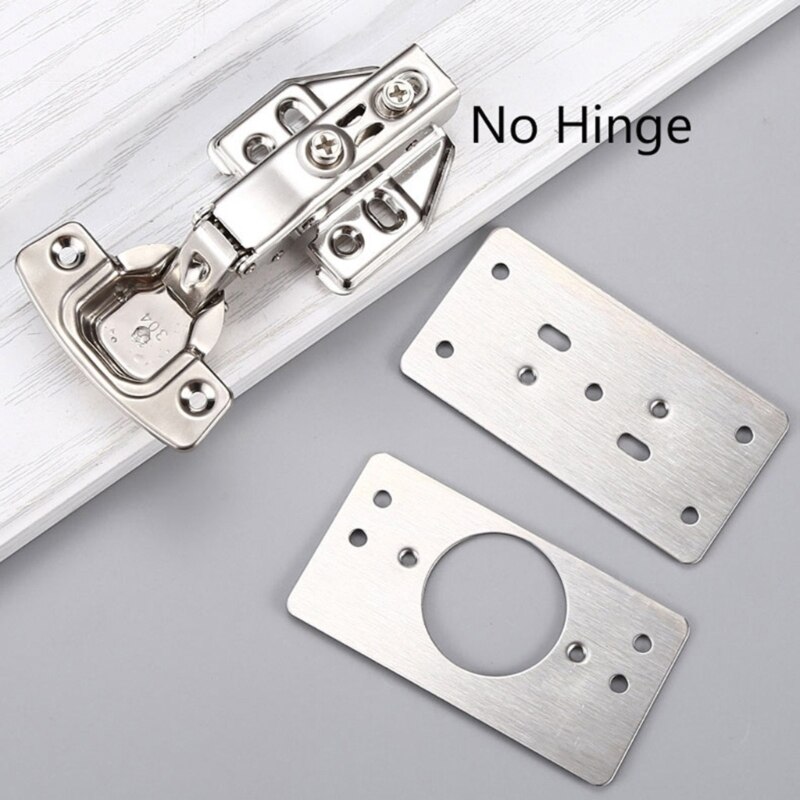 Cabinet Hinge Repair Plate Kit Stainless Steel Hinge Repair Plate for Protecting Wooden Kitchen Cabinet Door Durable