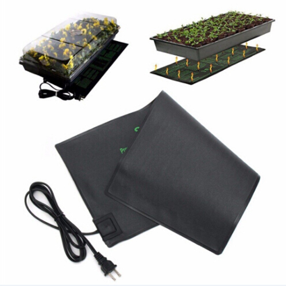 Durable Seedling Heat Mat Plant Seed Germination Propagation Clone Starter Pad Warm Hydroponic Heating Pad 52 X 24cm: US Plug