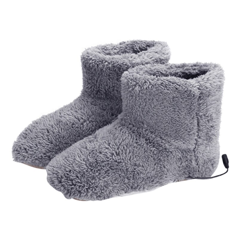 Winterverwarmde laarzen, elektrische verwarmde schoenen met USB-oplader, oplaadbaar, om de voeten warm te houden, zwart