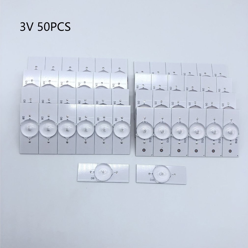 3V 6V SMD Lamp Beads With 2M Power Cable with Optical Lens Fliter for 32-65 inch LED TV Repair Work SMD LED: 50 pcs 3V no cable