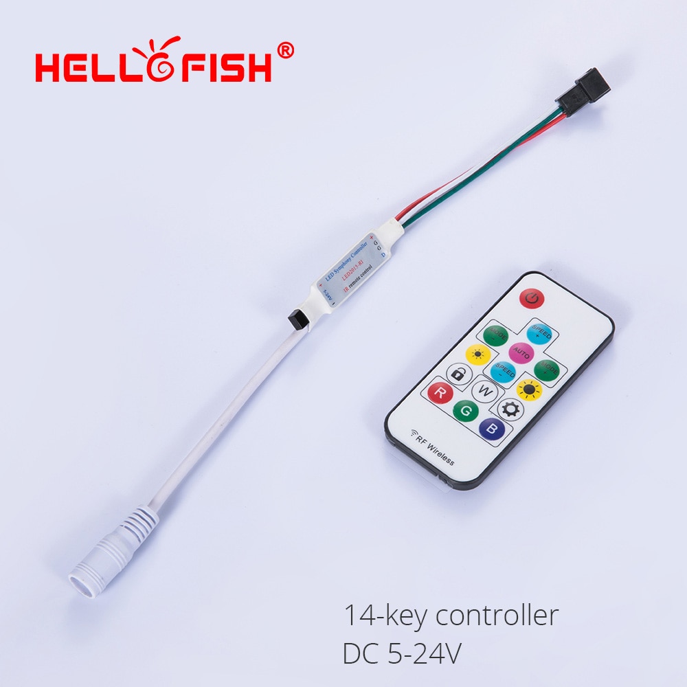 WS2811 WS2812B UCS1903 full Color pixel controller LED strip licht RF draadloze afstandsbediening IR DC USB controller