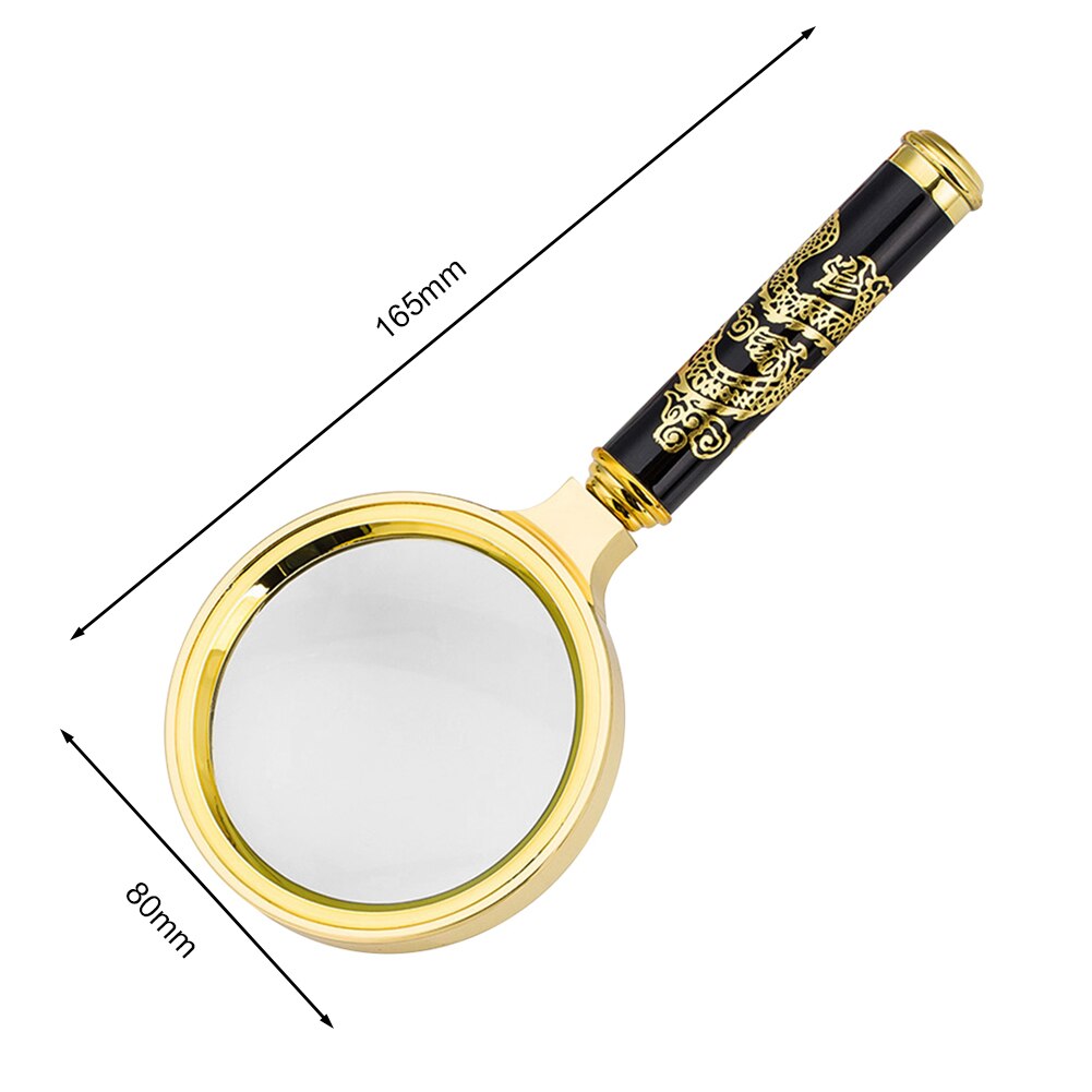 5x 45x Illuminated Magnifiers with 3LED UV Lamp Reading Magnification Loupe for Glass Jewelry Banknote Inspection Handheld Tools: 80mm 7X Magnifier