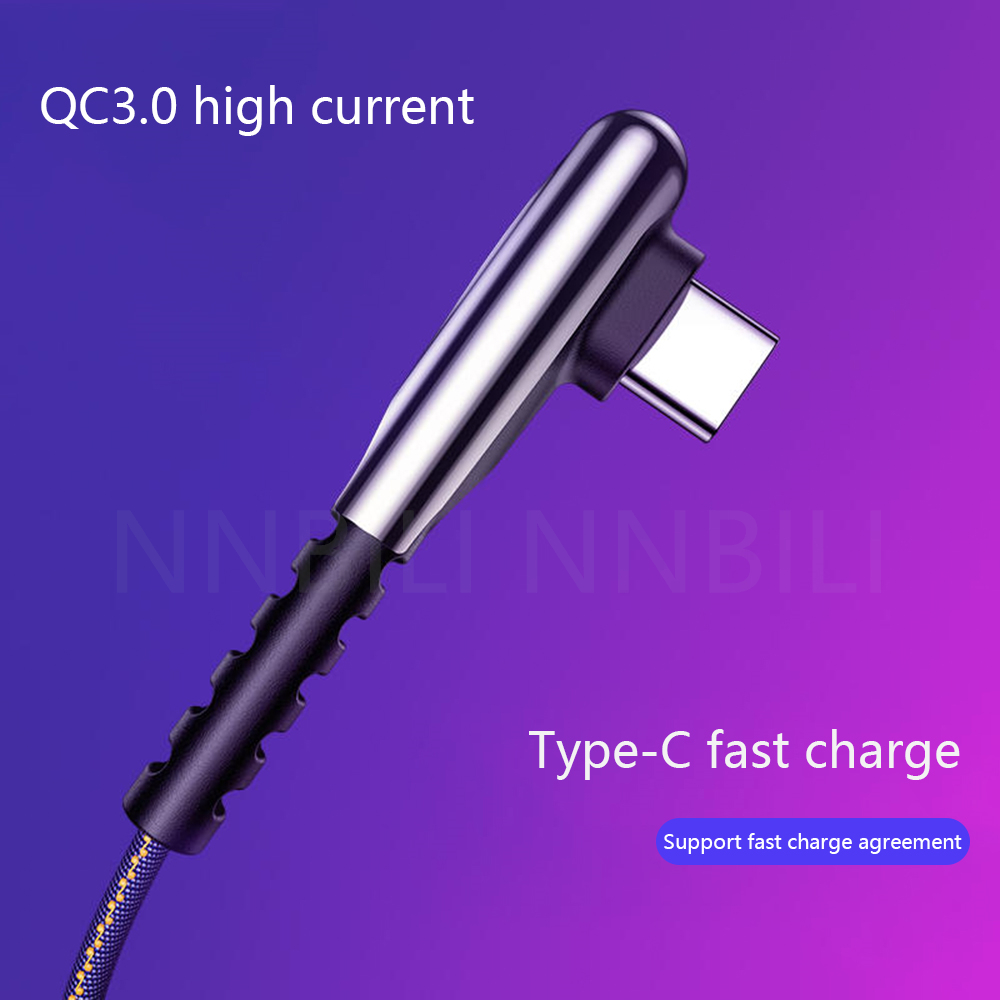 Micro Usb Type C Kabel 3A Fast Charger 90 Graden Usb Voor Iphone 13 12 11 8 7 6 Data kabel Voor Samsung/Sony/Xiaomi Android Telefoon