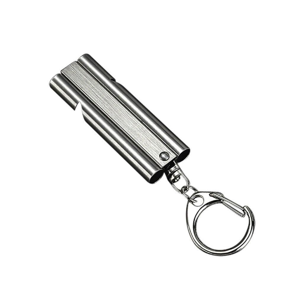 Sifflet en acier inoxydable SOS de survie de randonnée d'urgence de sauvetage de 120 décibels