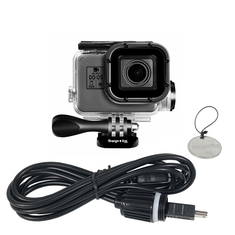 Waterproof Case Housing Diving 30M motorcycle Charging cable Protective Shell For Gopro Hero 5 6 7 Black go pro Accessories