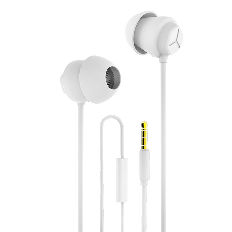 GOOJODOQ Slaap Oortelefoon Hoofdtelefoon voor Kinderen Kids Student Slapen Zachte Bedrade Koptelefoon 3.5mm met Microfoon voor Sony Telefoon: WHITE