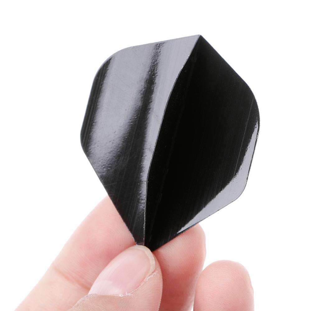 30 Pcs Simple Pure Black PET Dart Flights