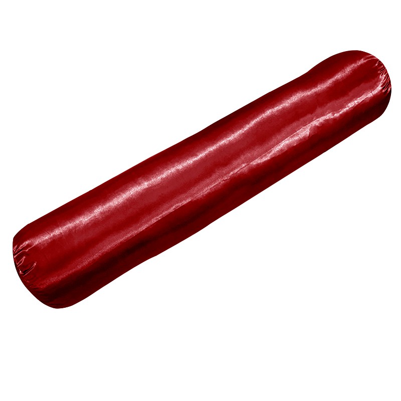 Super blødt sengetøj langt pudebetræk blosterbetræk 7 farver satin blød silke solid 100%: Rød