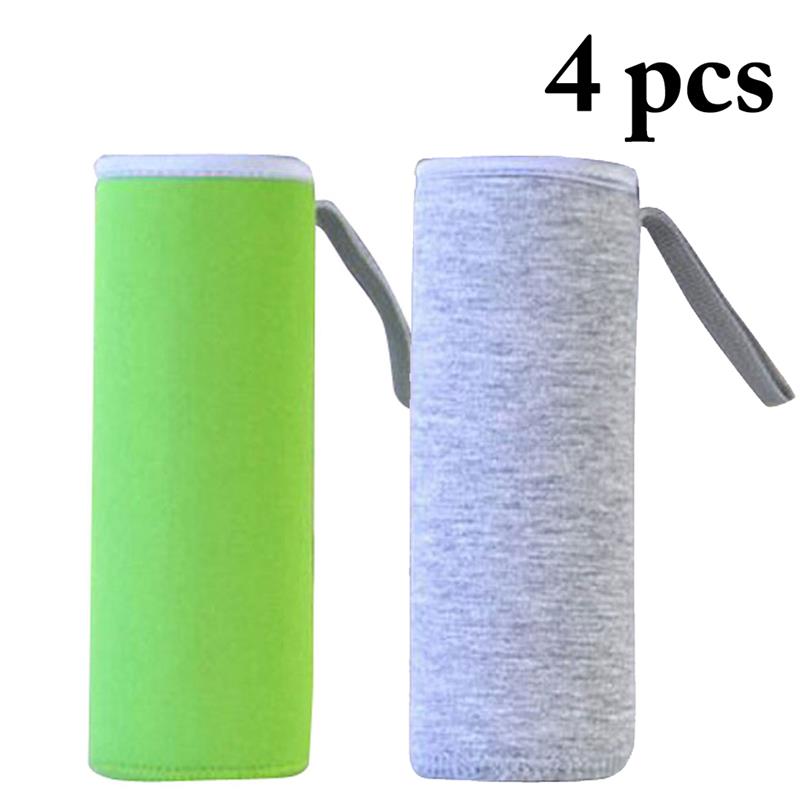 6 stk /4 stk sport vandflaske dæksel neopren isolator ærmet taske taske pose vand flaske dæksel drikke flaske ærme: 3