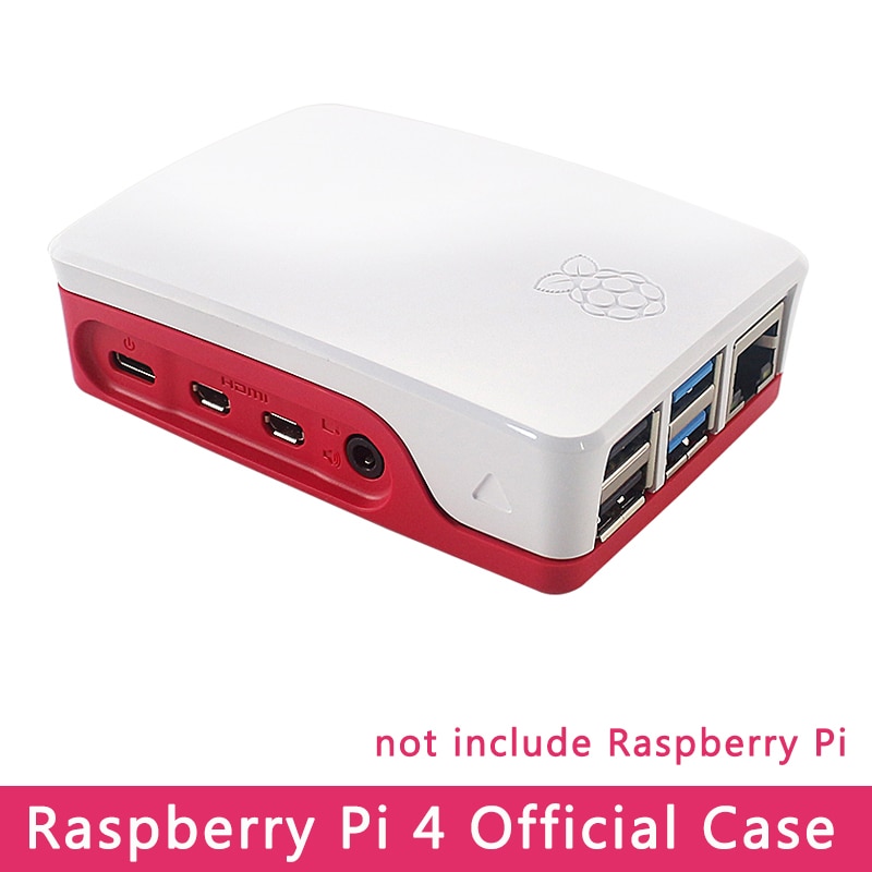 Originele Raspberry Pi 4 Officiële Case ABS Wit & Rood Shell Plastic Behuizing voor Raspberry Pi 4 Model B