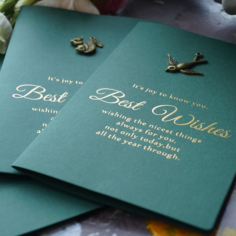 Juego de Sobres de papel con letras, decoración de Metal Vintage, para tarjetas de felicitación, invitaciones, tarjetas, sobres de boda, 105mm x 172mm