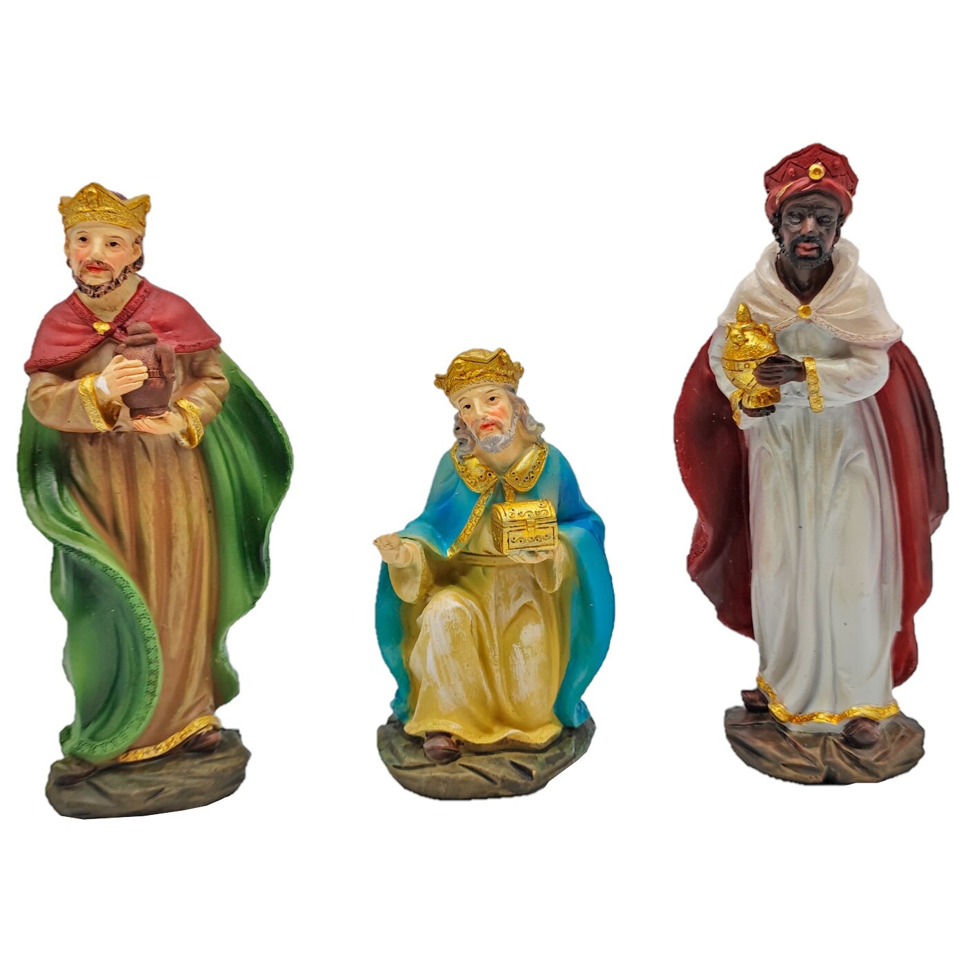 Oliver Art - Reyes magos para belén navideño, durexina, figuras decorativas nacimiento, pesebre, navidad, decoración tradiciona