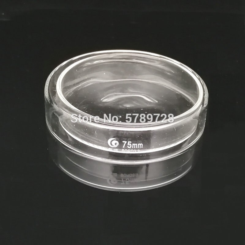 5 stk dia 75mm borosilikatglas petriskål brugt til dyrkning af bakterier, celler og mælkesyrebakterier i laboratoriet