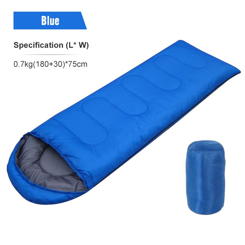 PACOONE – sac de couchage ultraléger, équipement de Camping Compact, et froid, 4 saisons: blue 0.7KG