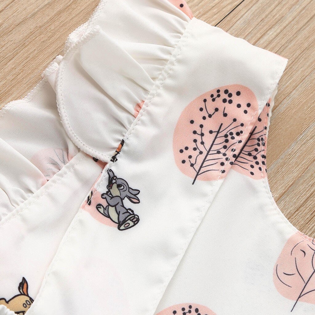 Ropa de algodón con lazo para bebé recién nacido, Pelele de ciervo de dibujos animados, ropa de verano