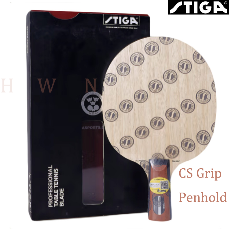 Genuine STIGA Allround Classic Table Tennis Blade 5 Ply Pure Wood Lightweight Ping Pong Blade with Great Feeling and Control: Yellow