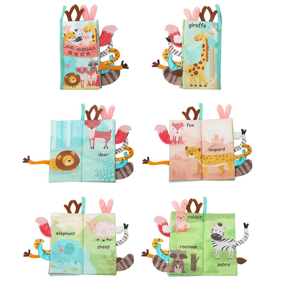 Doek Boek Baby Kids Jongens Meisjes Intelligentie Ontwikkeling Educatief Speelgoed Draagbare Lovele Print Trendy Doek Boek