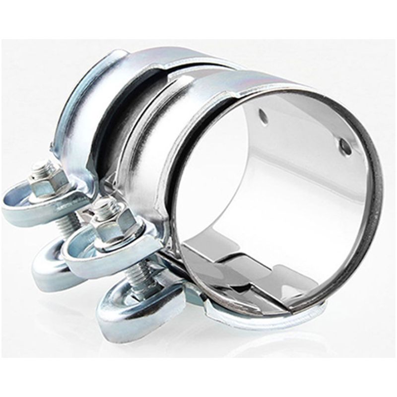 Automotive Universal 2/2.5 Inch Exhaust Band Clamp Stainless Steel Lap Joint for Muffler Catback Pipe Connector Repair
