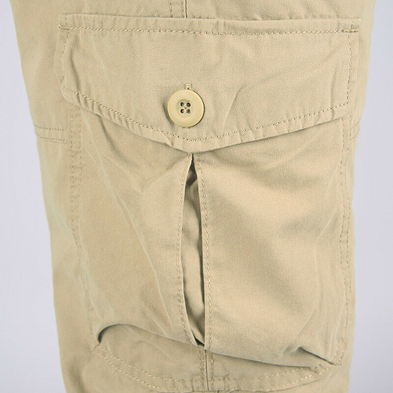 Pantalon cargo thermique chaud pour homme, vêtement de travail en hiver, avec poches, épais, pour l'extérieur
