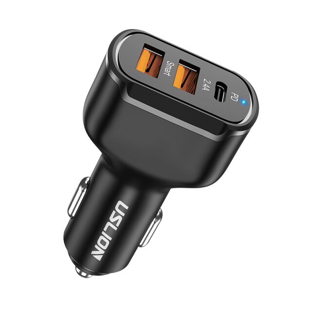 Autolader 1 St 3.1A 15W Kleine Stalen Kanon Autolader Dubbele USB Type