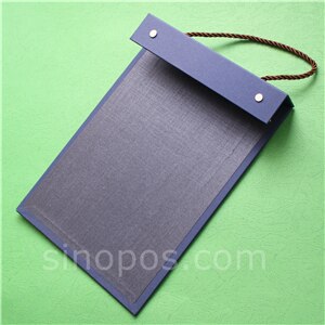 Swatch StackBook Cover A4, fabric samples cards holder textile material collection stack book leather flip fold display binder: blue / with front cover