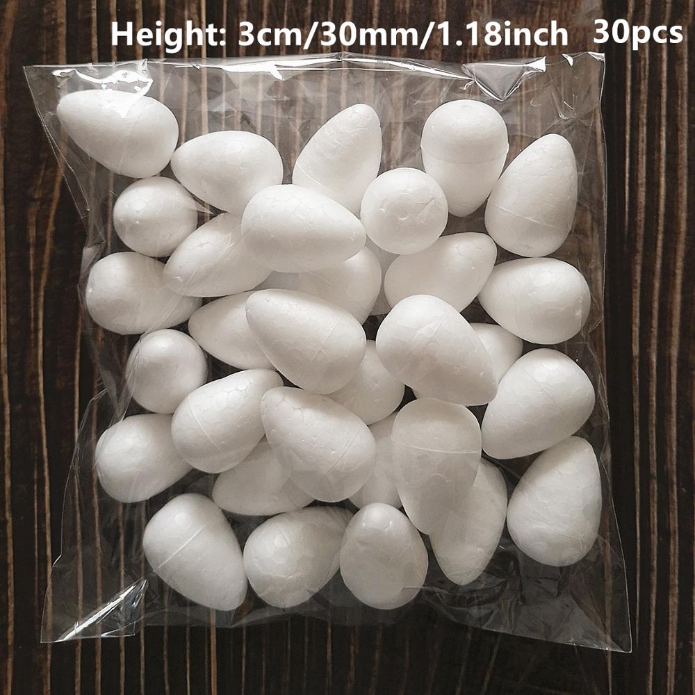 2/2.5/3/4/4.5/5.5cm 10-80pcs Water Modeling Shaped Styrofoam Foam Crafts Flower Heart DIY Handmade White Foam Rose Buds