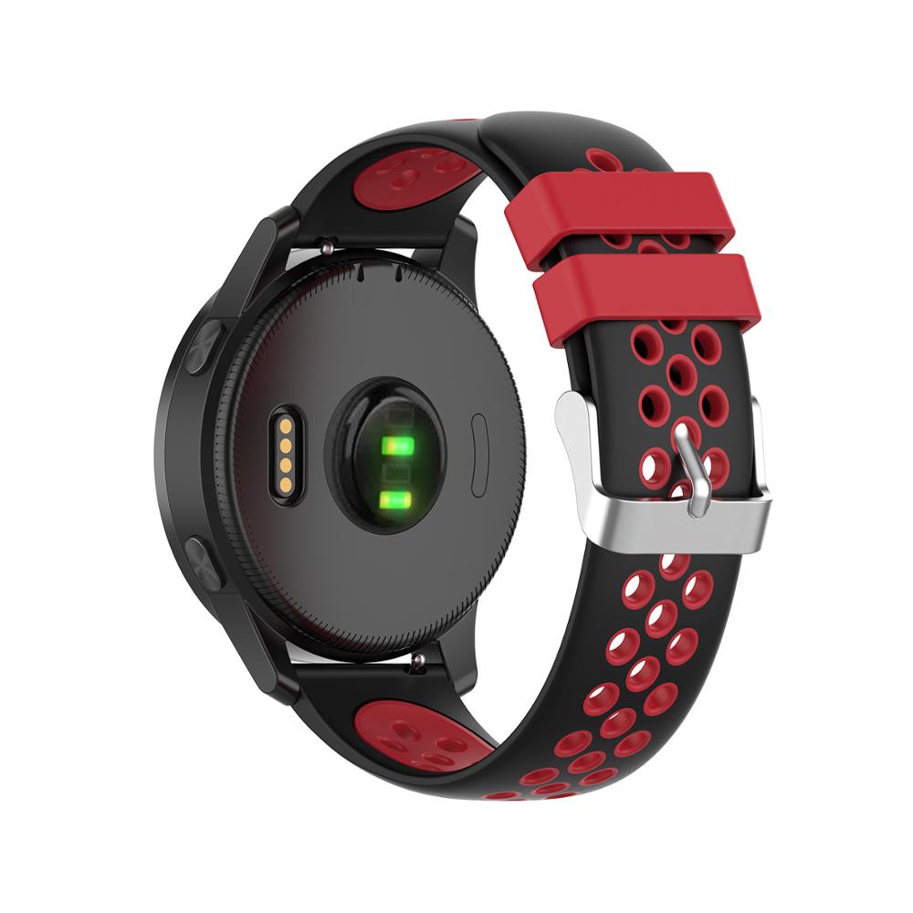 Silicone del Cinturino Della Cinghia per Garmin Vivoactive 4 4s Intelligente Vigilanza Del Braccialetto Da Polso di Sport della Fascia di Correa per la Galassia Della Vigilanza 46 mm/GTR 47 millimetri: A / 22mm Vivoactive 4