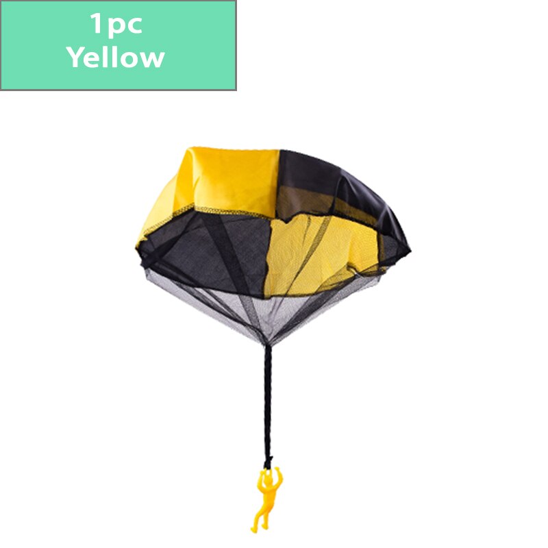 2 Pcs Mini Hand Gooien Soldaat Parachute Kid Speelgoed Outdoor & Indoor Play Funny Game Educatief Fly Speelgoed Kind Parachute man Spel: 1pc Yellow