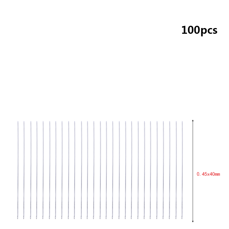 100PCS Beading Needle Tools for Jewelry Making DIY Hand Stitches Sewing Needles DIY Embroidery Long Fine Steel Needle: D