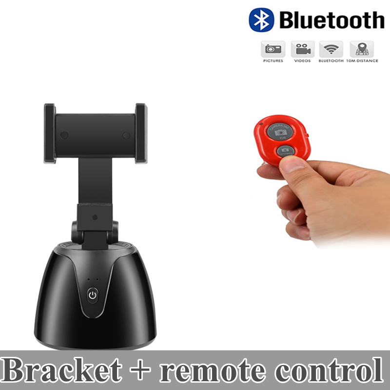 desktop Automatic Face Tracking and Camera Follower 360-degree Rotating Head Bracket for Mobile Phone Live VLOG Video Shooting: Bracket and control / Rechargeable