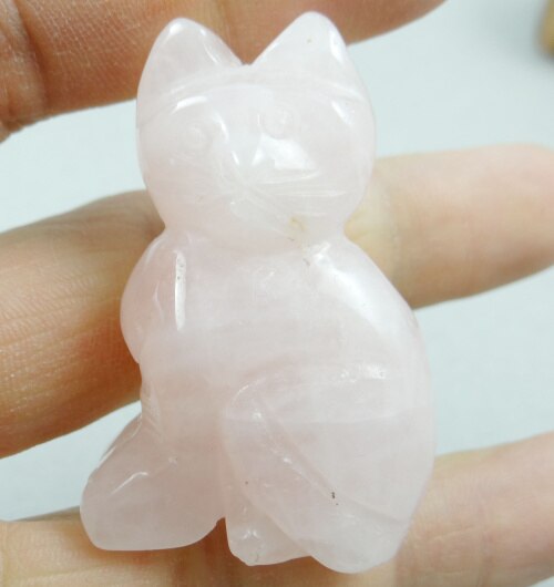 Natural stone Quartz crystal Turquoises Chalcedony Cat pendant for diy jewelry Making necklace Accessories1Pcs: NO.7