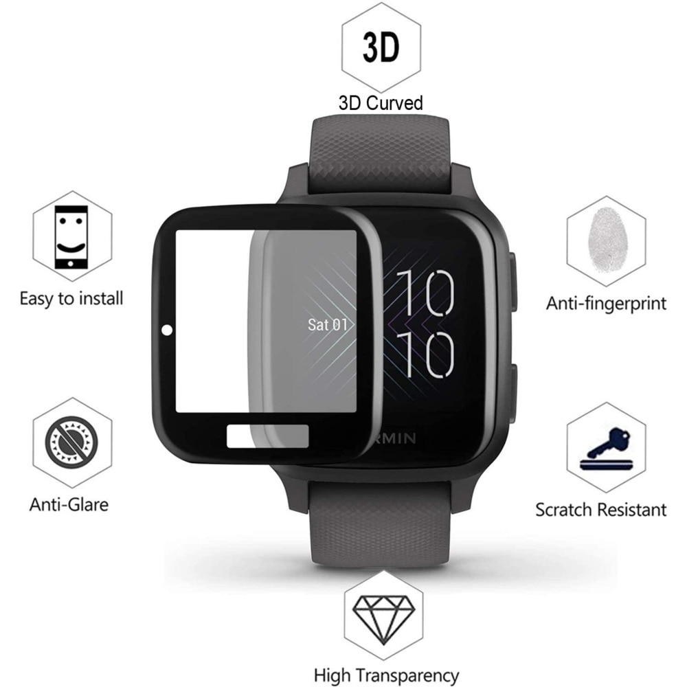 3D Hd Clear Full Dekking Screen Protector Film Voor Garmin Venu Sq Venusq Smart Horloge Lcd Water-Proof Film composiet Materiaal