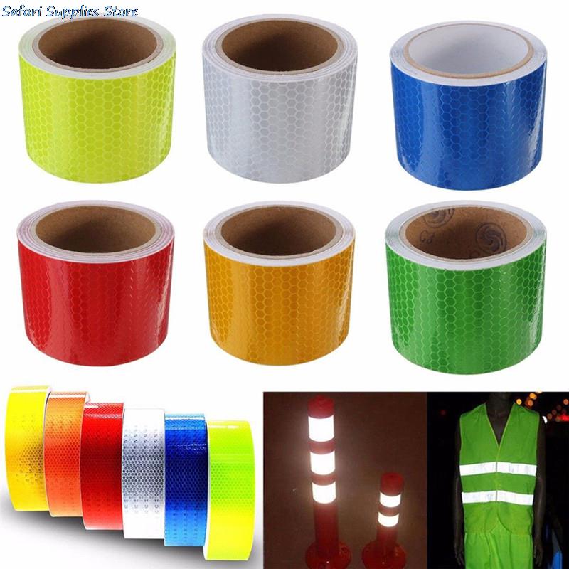Safety Caution Reflective Tape Warning Tape Sticker Self Adhesive Tape 5cm X 1M Stripes