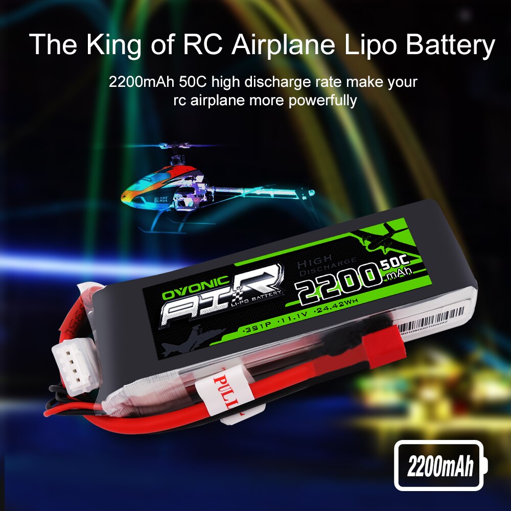 Paquete de baterías Lipo Ovonic 50C 3S 11,1 V 2200... Grandado