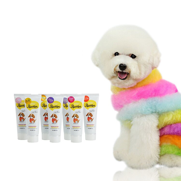 Agent de teinture pour animaux de compagnie chien chat animaux coloration des cheveux colorants teinture Pigment Agent chat de compagnie chien fournitures accessoires de teinture des cheveux: clear color