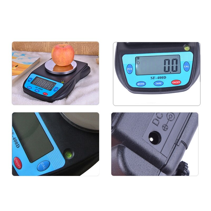 SF-400D Analytische Balans Laboratorium Elektronische Digitale Weegschaal Keukenweegschaal 500G/0.01G Zwart