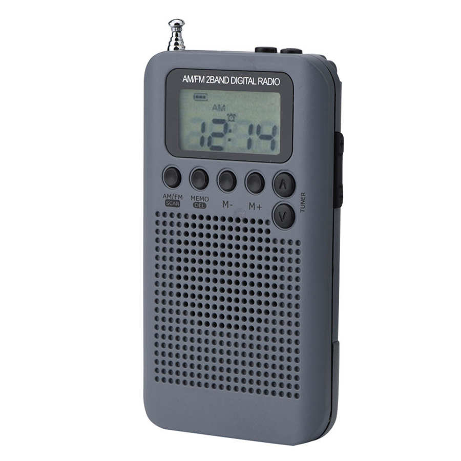 Mini LCD Digital AM FM Radio Speaker Decoding Digital Radio 2 Band 8UV Stereo Tuning Radio Pocket Radio with 3.5mm Headphone