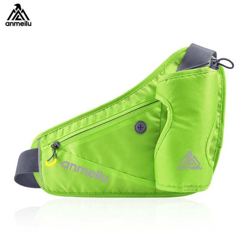ANMEILU Mannen Vrouwen Running Taille Pack Hydratatie Riem Voor 710 ml Water Flessen Hip Pouch voor Marathon Running Wandelen Fietsen: Only Green