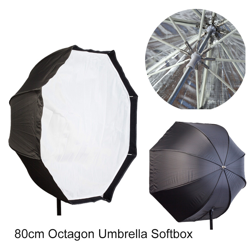 Foto Licht Draagbare Outdoor Soft Box Studio 80 Cm 31.5 "Octagon Umbrella Softbox Voor Op-Camera Speedlite Flash speedlight